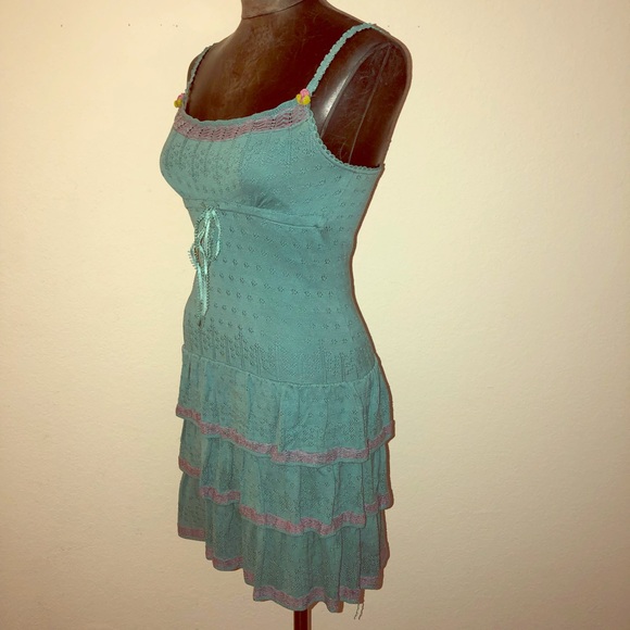Betsey Johnson Dresses & Skirts - Betsy Johnson Tiered Ruffle Knit Dress